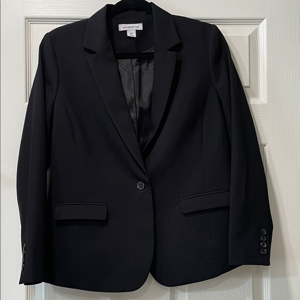 Liz Claiborne Black Blazer 10P